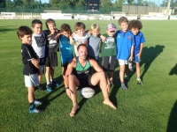 Les Pupilles ou U9 avec au centre le coach Matthias