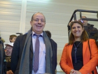 Sandrine Chaix entourée de Pascal Merlin Ligue AURA et Robert Fassolette Membre de la ligue AURA