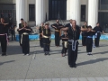 demonstration sur le podium central