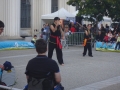 demonstration sur le podium