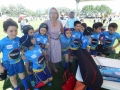 Laurence avec les jeunes de SFRL