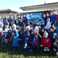 les jeunes de l'ecole de Rugby avec les educateurs et dirigeants du club