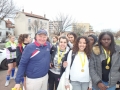 Le Président Jacques Cavezzan félicite les Lionnes du Lycée Doisneau de Vaulx en Velin pour leur victoire