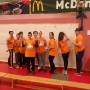 les jeunes de Montplaisir devant la fresque